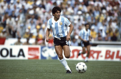 02 July 1982 Barcelona : FIFA World Cup : Argentina v Brazil : Luis Galvan of Argentina (photo by Mark Leech/Offside/Getty Images).