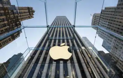 (FILES) The newly renovated Apple Store at Fifth Avenue is pictured on September 19, 2019 in New York City. Apple said on February 24, 2025, it will spend more than $500 billion in the United States over the next four years and hire 20,000 staff, an announcement likely to please President Donald Trump who has pushed US companies to shift manufacturing home. Apple's CEO Tim Cook said: 