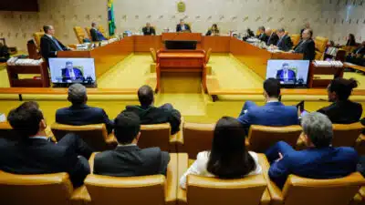 Minstro Dias Toffoli durante sessão do Supremo Tribunal Federal . Dias Toffoli esclarece seu voto e diz que entende pela descriminalização da maconha; faltam os votos dos ministros Fux e Cármen Lúcia. | Sérgio Lima/Poder360 - 25.06.2024