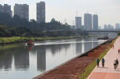 SP - RIO-PINHEIROS-MOVIMENTAÇÃO - GERAL - Vista de movimentação no Rio Pinheiros em São Paulo (SP), nesta quinta-feira (8), feriado de Corpus Christi. 08/06/2023 - Foto: WILLIAN MOREIRA/FUTURA PRESS/FUTURA PRESS/ESTADÃO CONTEÚDO