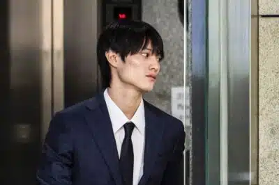 J-pop idol Kenshin Kamimura leaves the West Kowloon Law Courts Building in Hong Kong on August 13, 2025, after he was found guilty of 