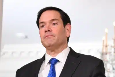 WASHINGTON (United States), 22/05/2025.- US Secretary of State Marco Rubio meets with Spanish Foreign Minister Jose Manuel Albares (not seen) at the US Department of State in Washington, DC, USA, 22 May 2025. EFE/EPA/ALEX WROBLEWSKI