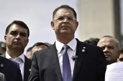 DF - COLETIVA/OPOSIÇÃO CONTRA PRISÃO BOLSONARO - POLÍTICA - Foto, Lider da Oposição, Sóstenes Cavalcante
Deputado Federal durtante coletiva.Nesta quarta (5) Senadores e Deputados de oposição do Governo Lula, fazem coletiva de imprensa contra o Ministro Alexandre de Moraes referente a prisão domiciliar do ex-presidente Jair Bolsonaro. 05/08/2025 - Foto: TON MOLINA/FOTOARENA/FOTOARENA/ESTADÃO CONTEÚDO