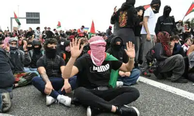Italianos protestam em greve contra Israel e governo Meloni em apoio a Gaza
