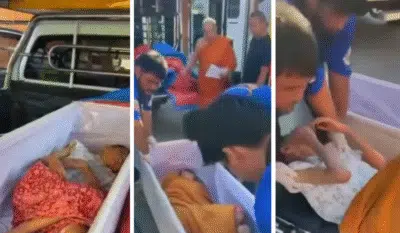 Mulher Acorda no Caixão Após Ritual de Cremação na Tailândia!