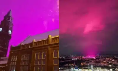 Céu Rosa Inusitado em Birmingham: Luzes de Estádio Causam Surpresa!